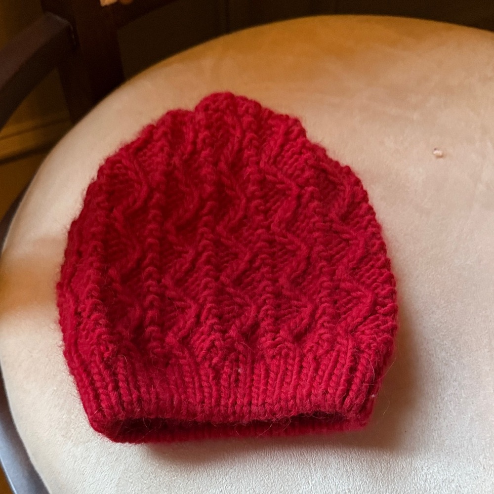 Cozy Red Knit Beanie
